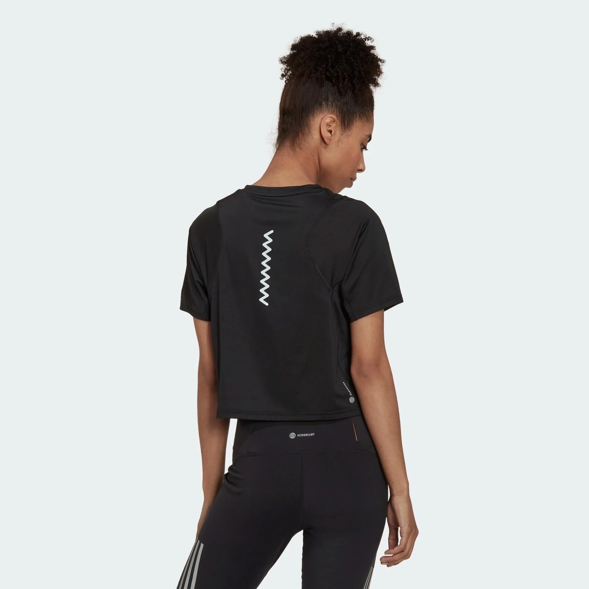 adidas Fast Crop Women's Running Tee - Image 2