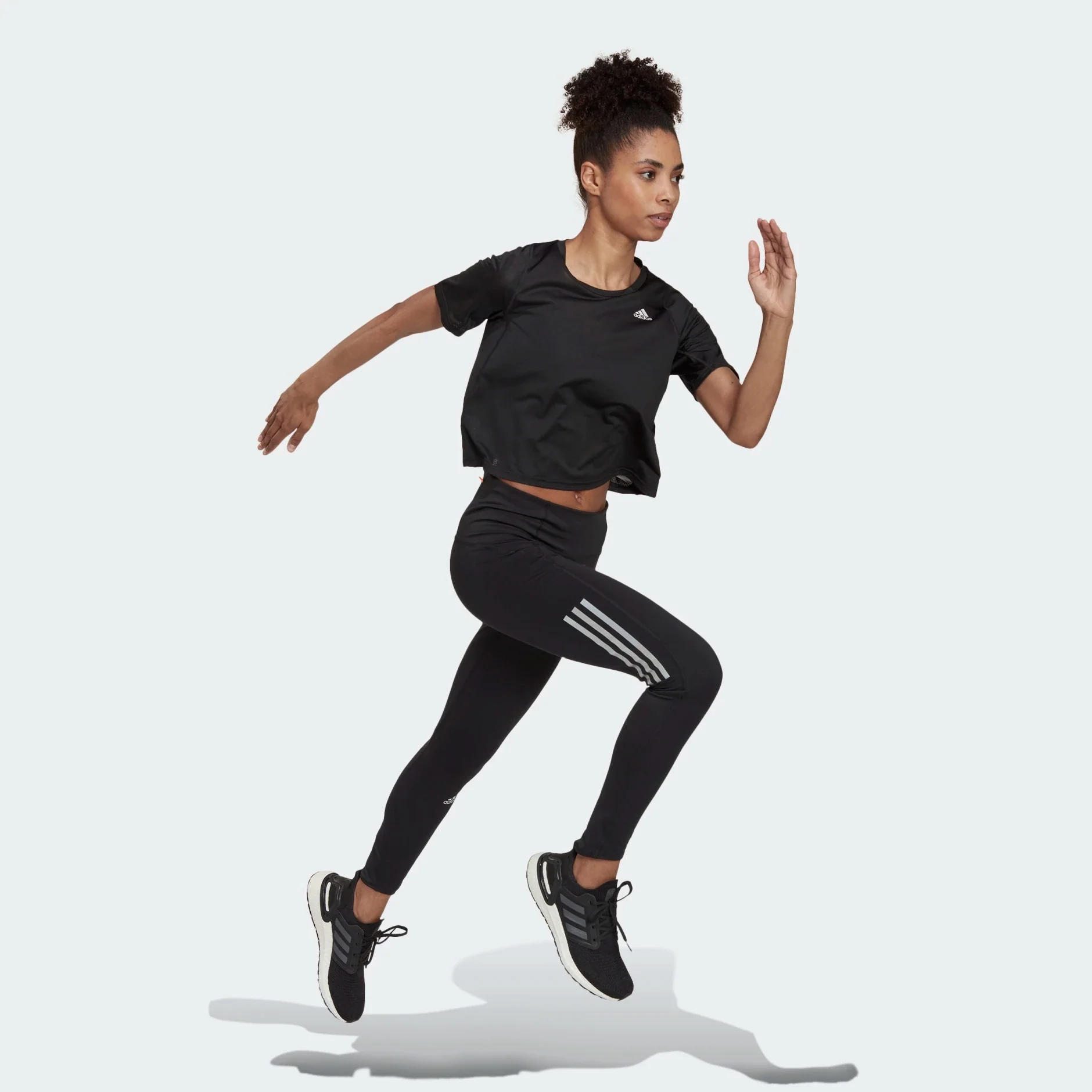 adidas Fast Crop Women's Running Tee - Image 3