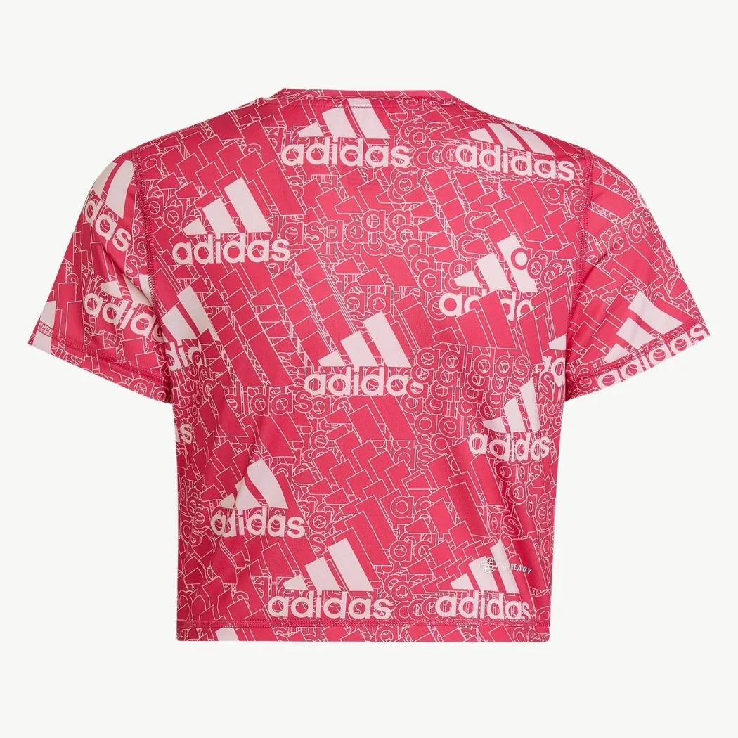 adidas AEROREADY Designed to Move Kids BrandLove Tee - Image 2