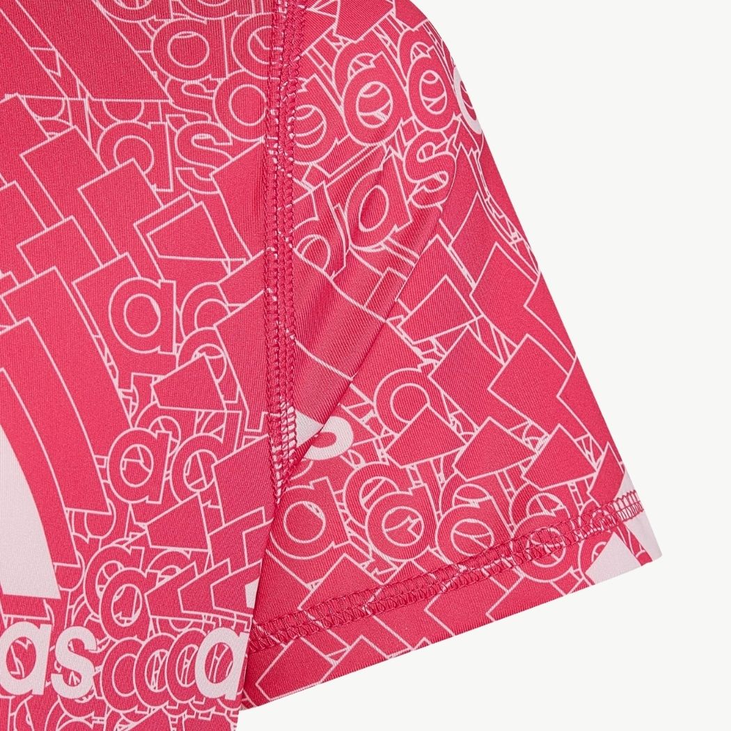 adidas AEROREADY Designed to Move Kids BrandLove Tee - Image 4