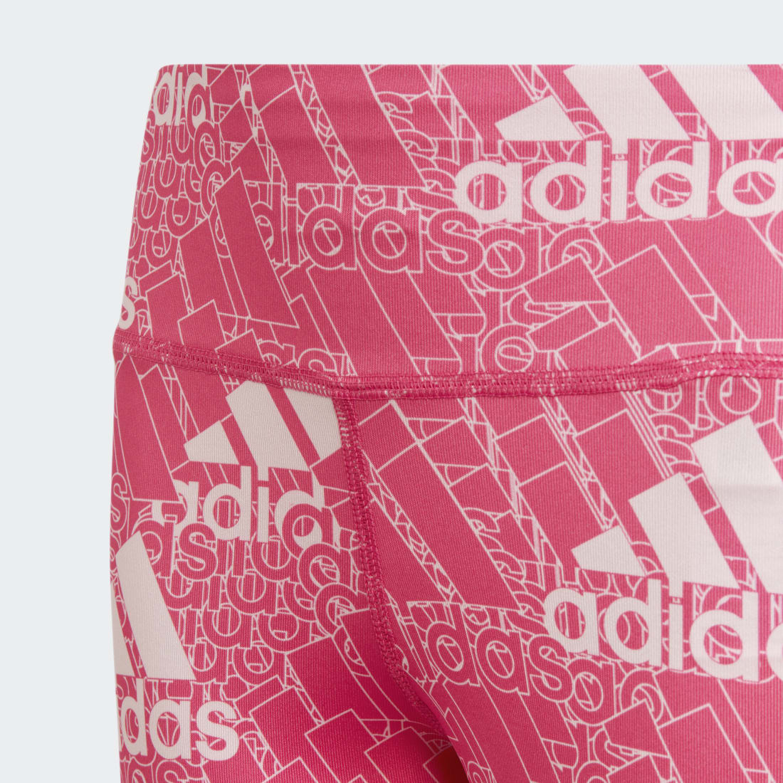 adidas AEROREADY Designed to Move Brand Love Kids Long Tights - Image 3