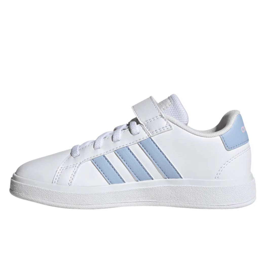 adidas Grand Court 2.0 Elastic Lace and Top Strap Kid's Sneakers - Image 2