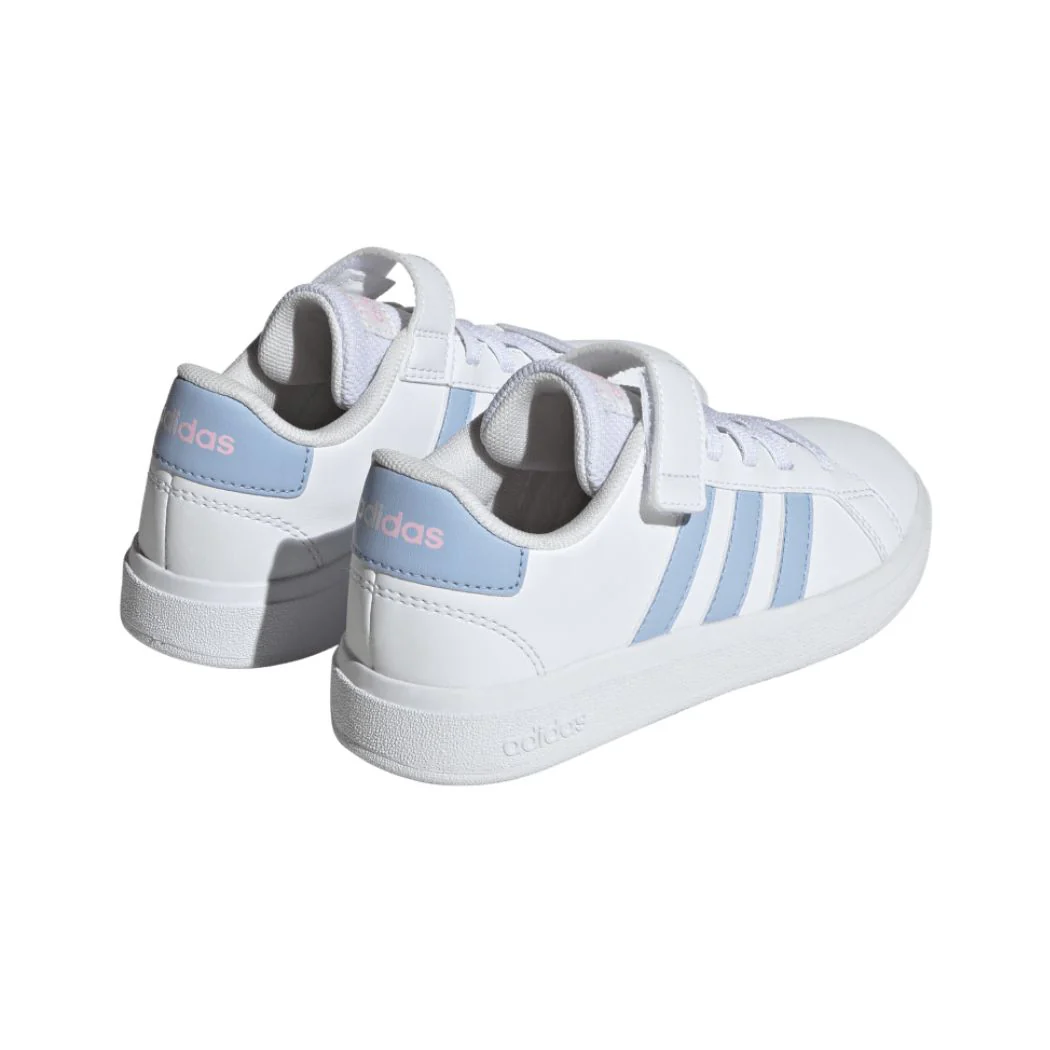 adidas Grand Court 2.0 Elastic Lace and Top Strap Kid's Sneakers - Image 4