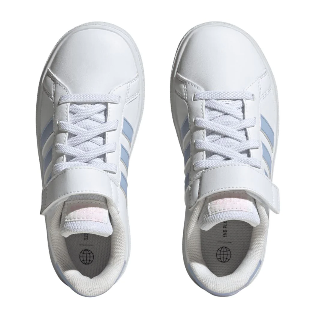 adidas Grand Court 2.0 Elastic Lace and Top Strap Kid's Sneakers - Image 5