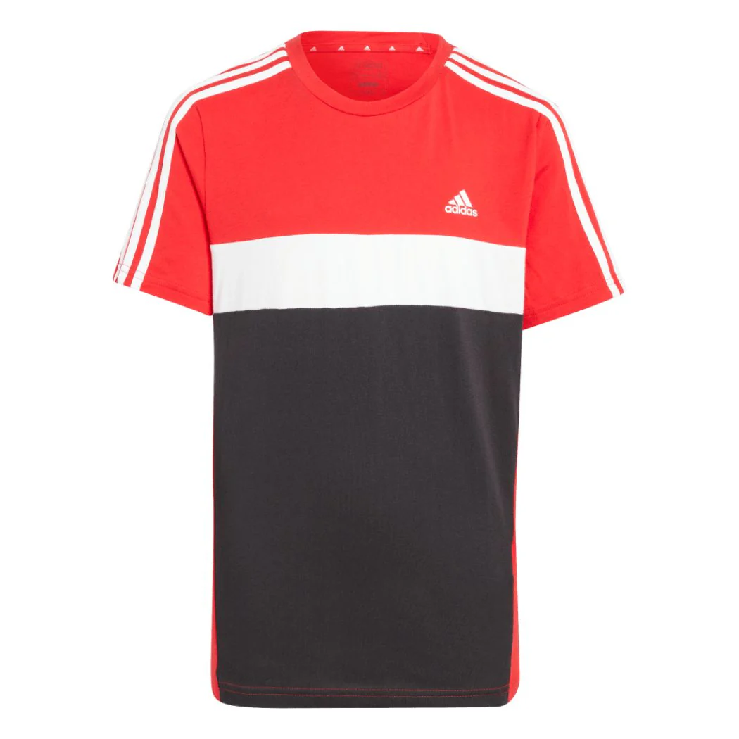 adidas Tiberio 3 Stripes Cotton Kid's Tee - Image 5