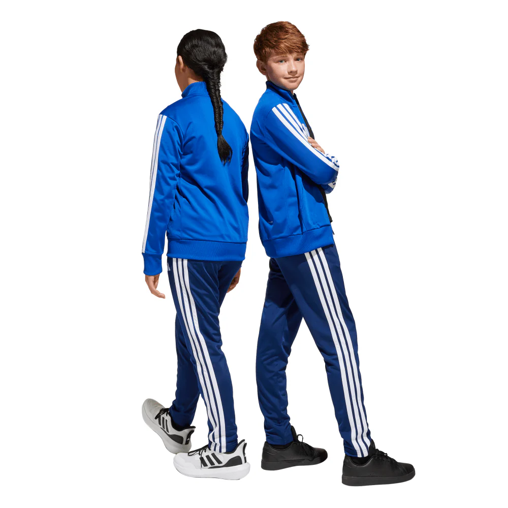 adidas Seasonal Essentials Tiberio 3-Stripes Tricot Kids Tacksuit - Image 2