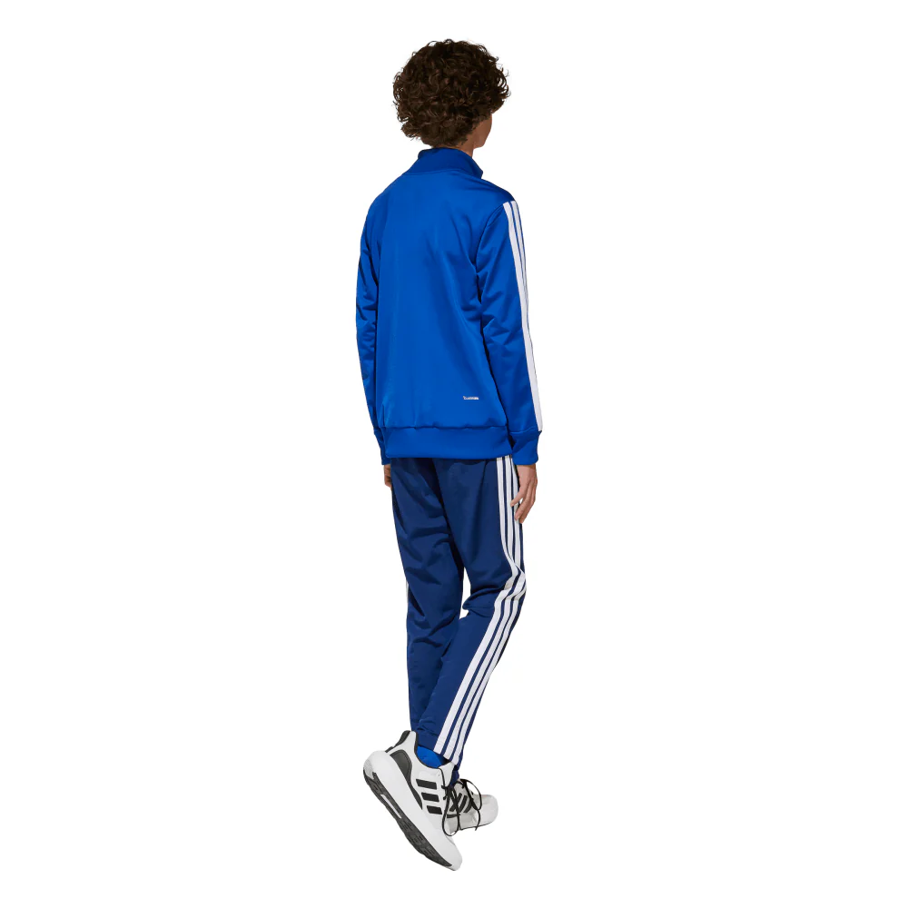 adidas Seasonal Essentials Tiberio 3-Stripes Tricot Kids Tacksuit - Image 4