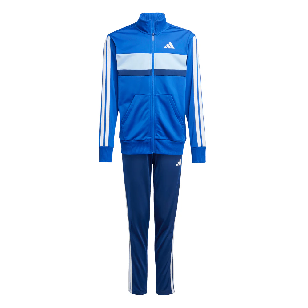 adidas Seasonal Essentials Tiberio 3-Stripes Tricot Kids Tacksuit - Image 5