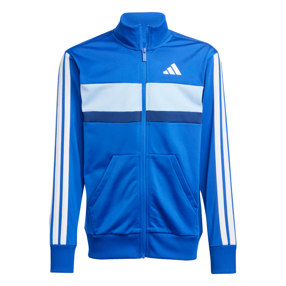 adidas Seasonal Essentials Tiberio 3-Stripes Tricot Kids Tacksuit - Image 7