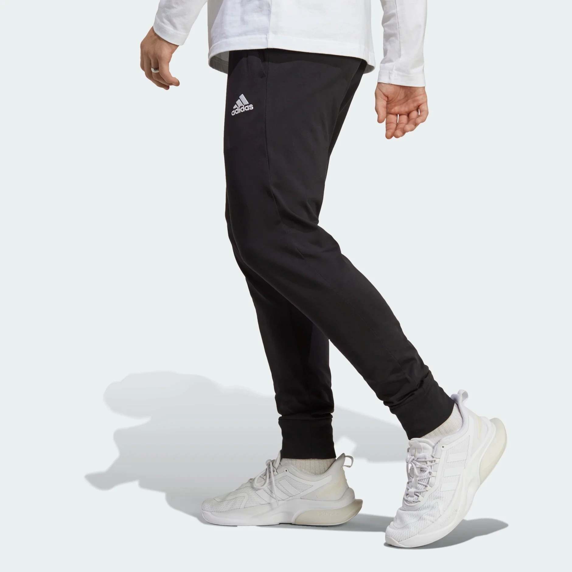 adidas Essentials Single Jersey Tapered Cuff Men's Pants - Image 4
