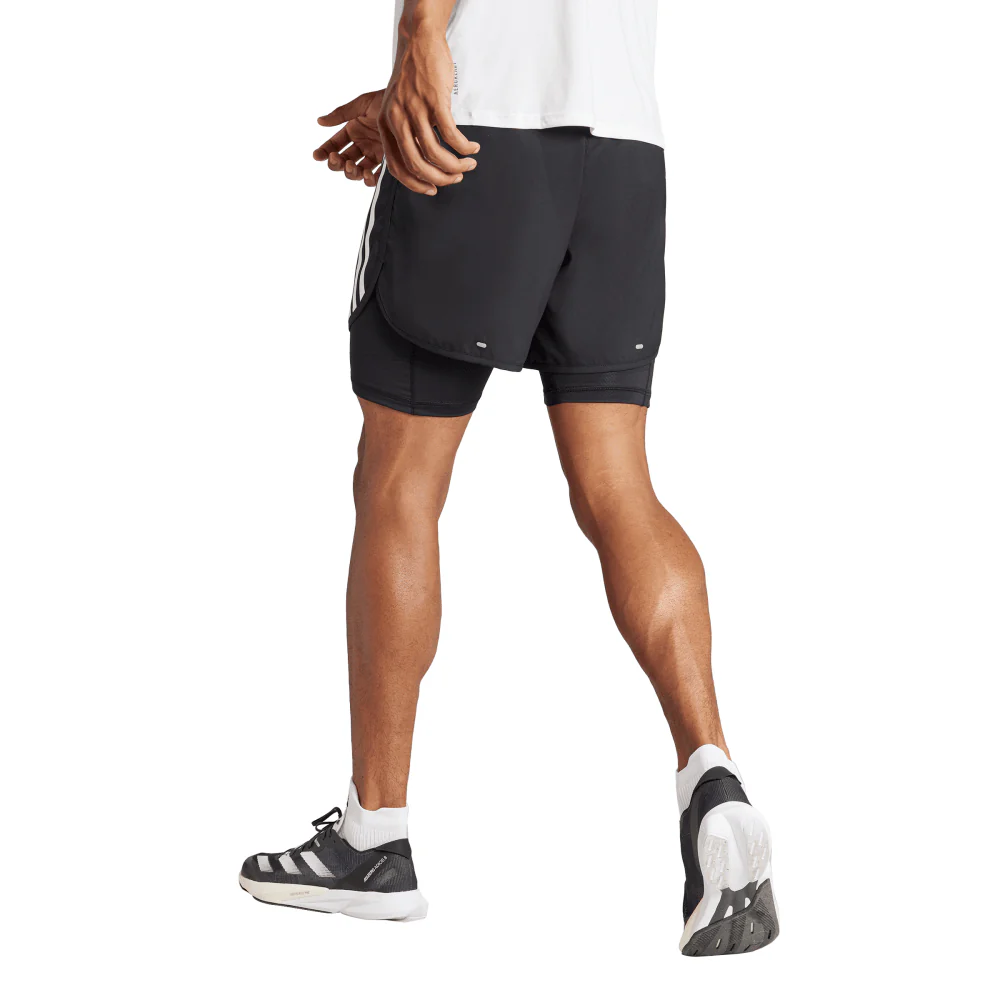 adidas Own The Run 3-Stripes 2-in-1 Men's Shorts - Image 2