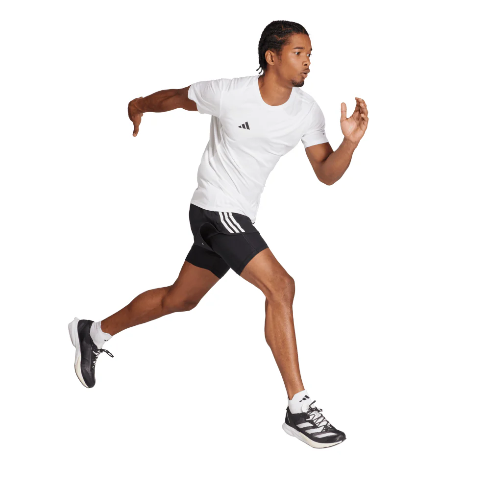 adidas Own The Run 3-Stripes 2-in-1 Men's Shorts - Image 3