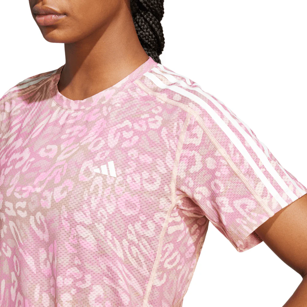 adidas Own The Run CLIMACOOL 3-Stripes Women's Tee - Image 5