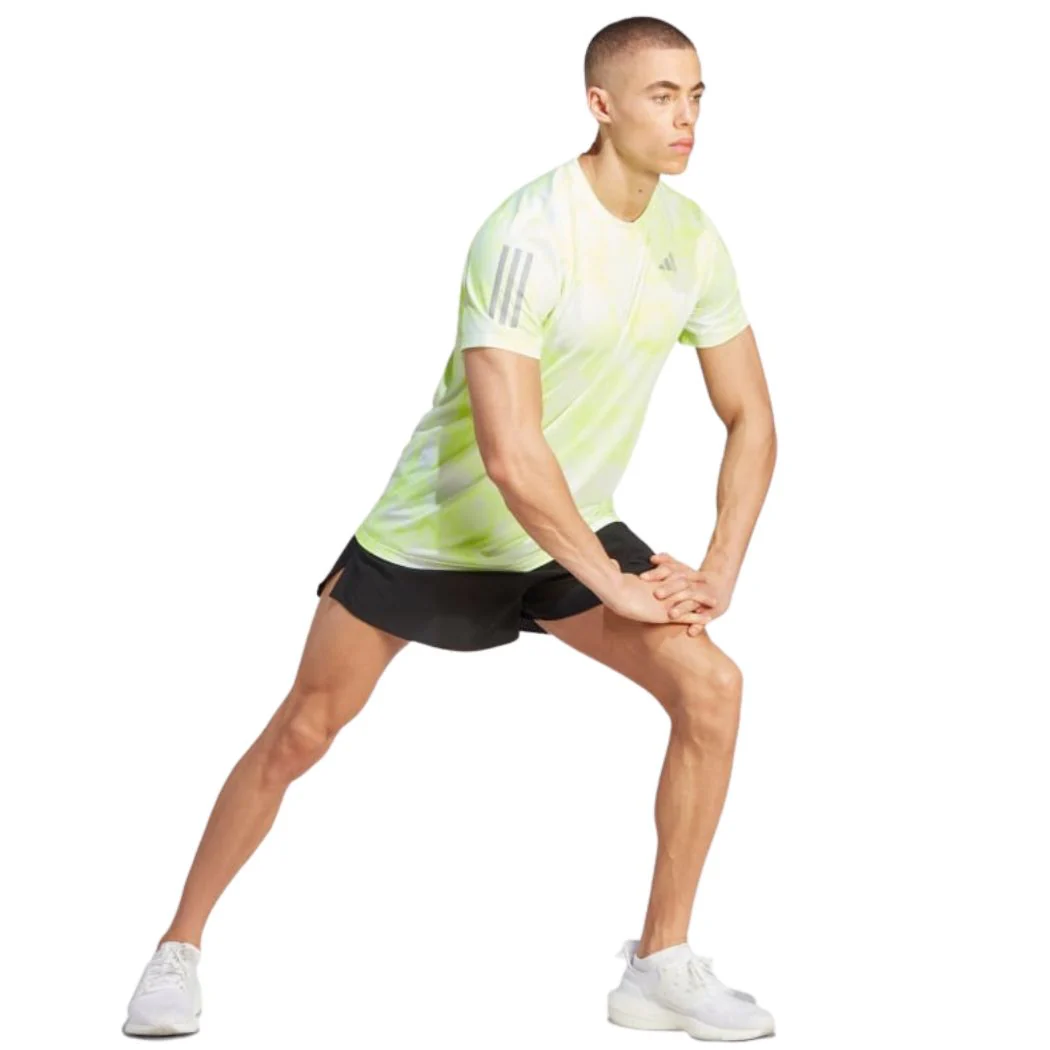 adidas Own The Run Allover Print Men's Tee - Image 3