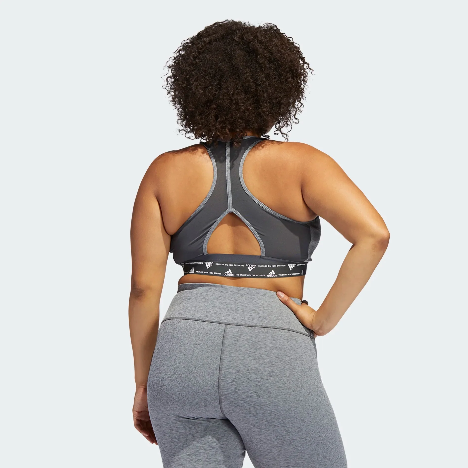 adidas Powerreact Training  Women's Medium-Support Bra (Plus Size) - Image 2