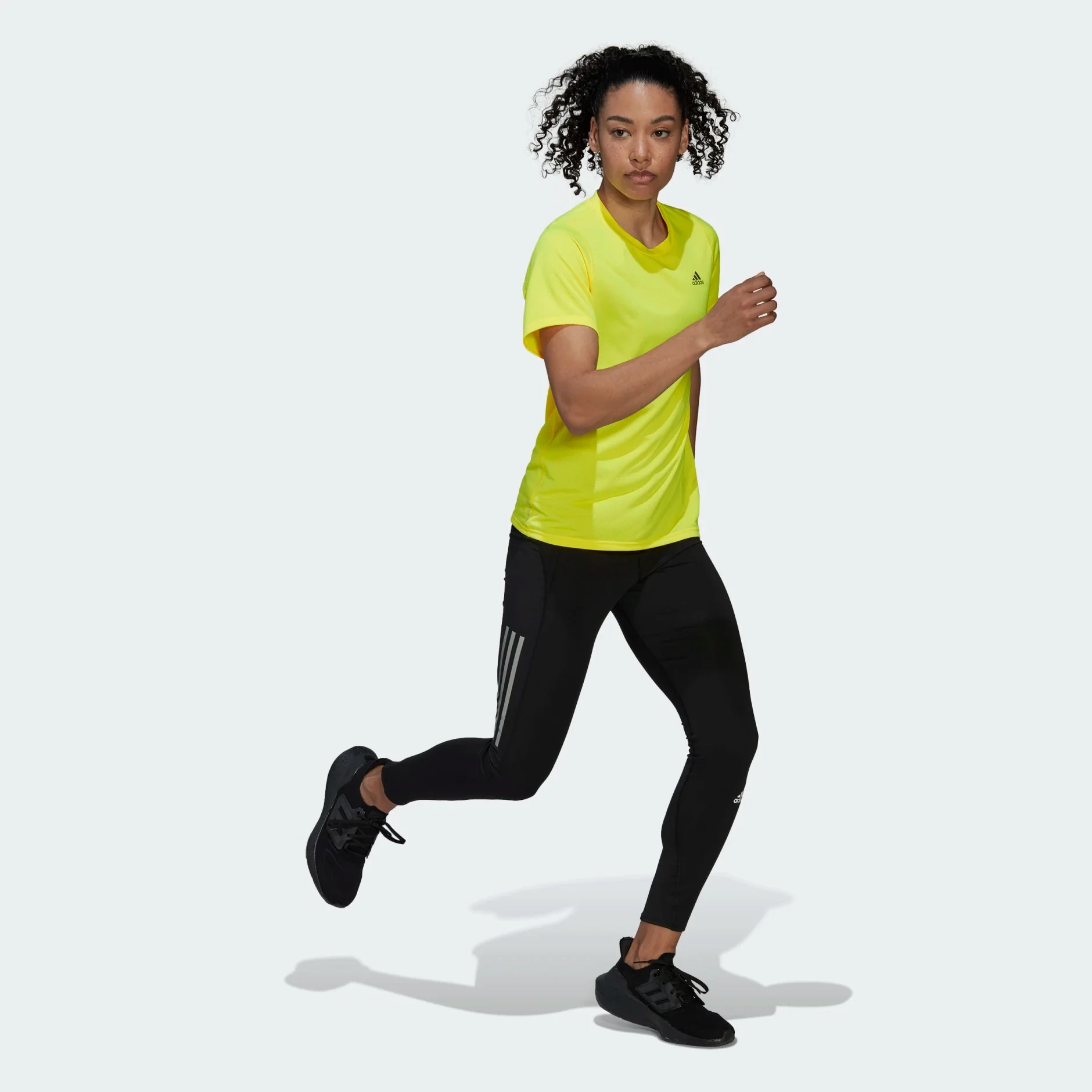 adidas Run Icons 3 Bar Women's Tee - Image 3