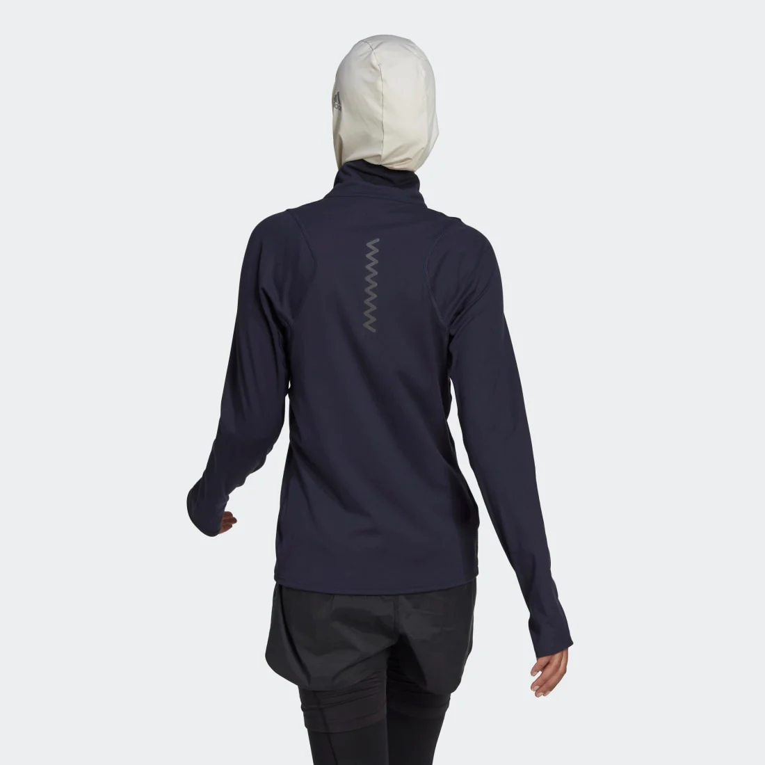 adidas Run Fast Half-Zip Long Sleeve Women's Sweatshirt - Image 2