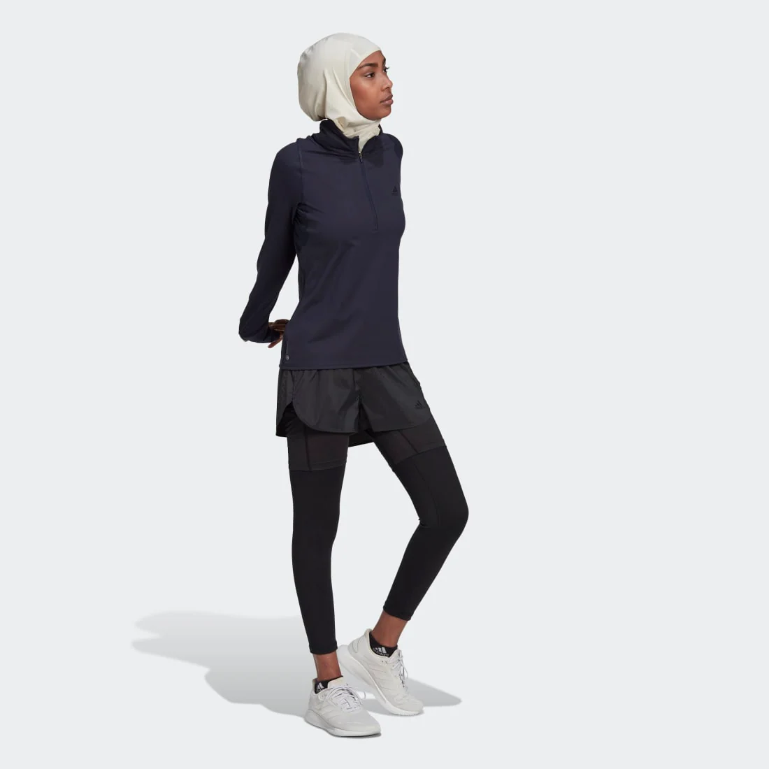 adidas Run Fast Half-Zip Long Sleeve Women's Sweatshirt - Image 3