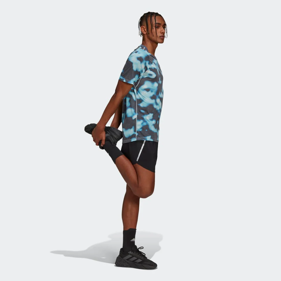 adidas Run Icons 3-Bar Allover Print Men's Tee - Image 3