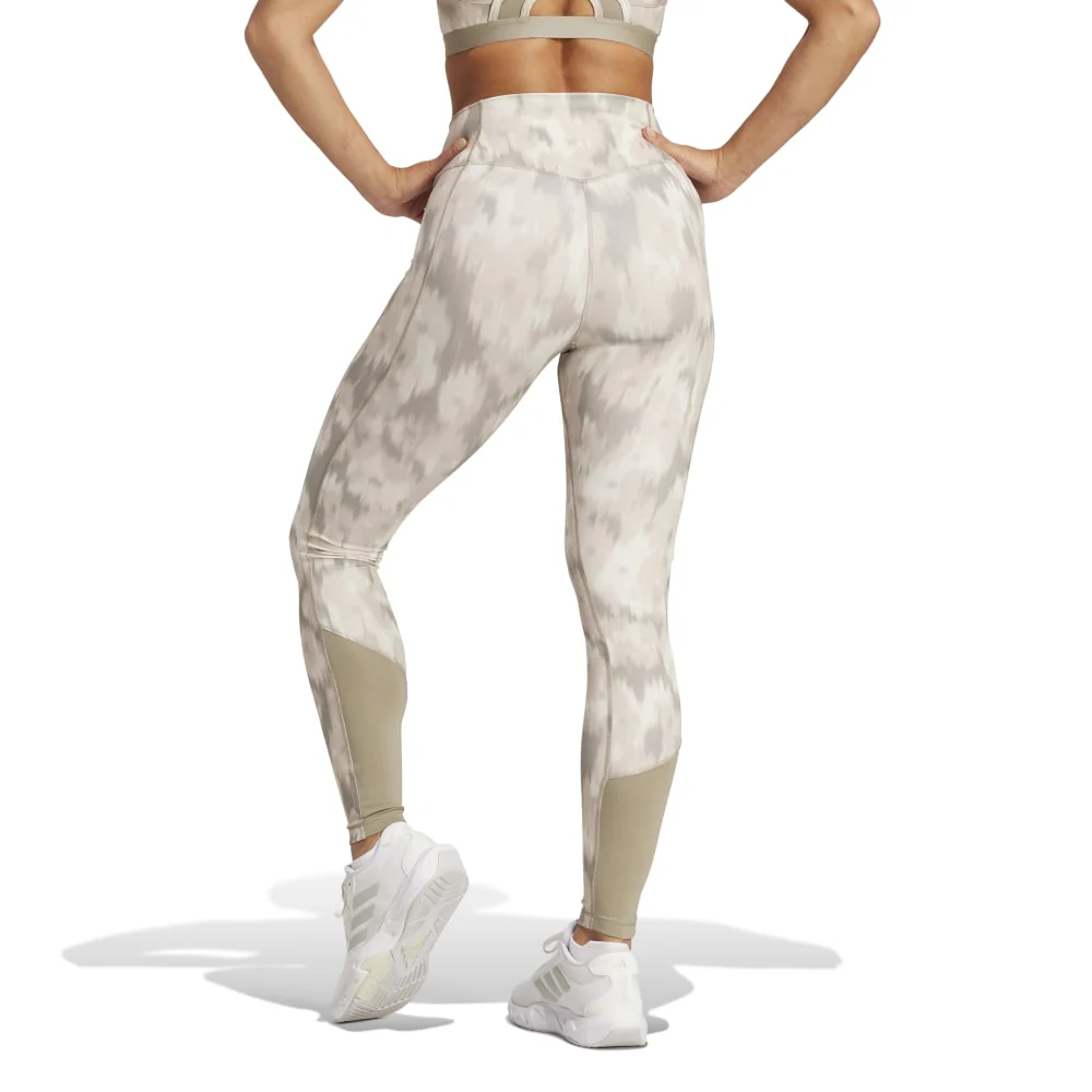 adidas Optime Essentials Allover Print Flower Tie-Dye Women's Leggings - Image 2