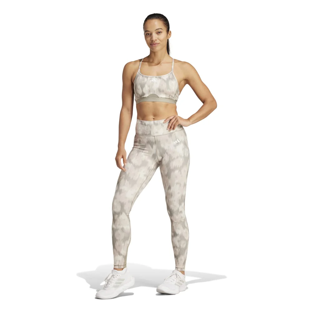 adidas Optime Essentials Allover Print Flower Tie-Dye Women's Leggings - Image 3