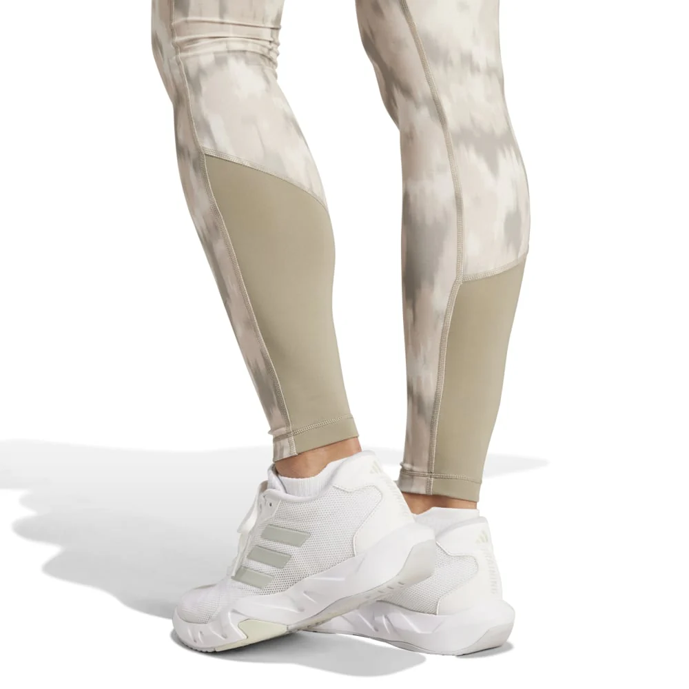 adidas Optime Essentials Allover Print Flower Tie-Dye Women's Leggings - Image 4
