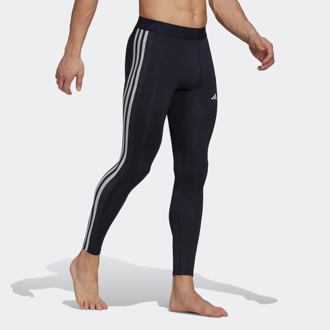adidas Techfit 3-Stripes Men's Training Long Tights - Image 3