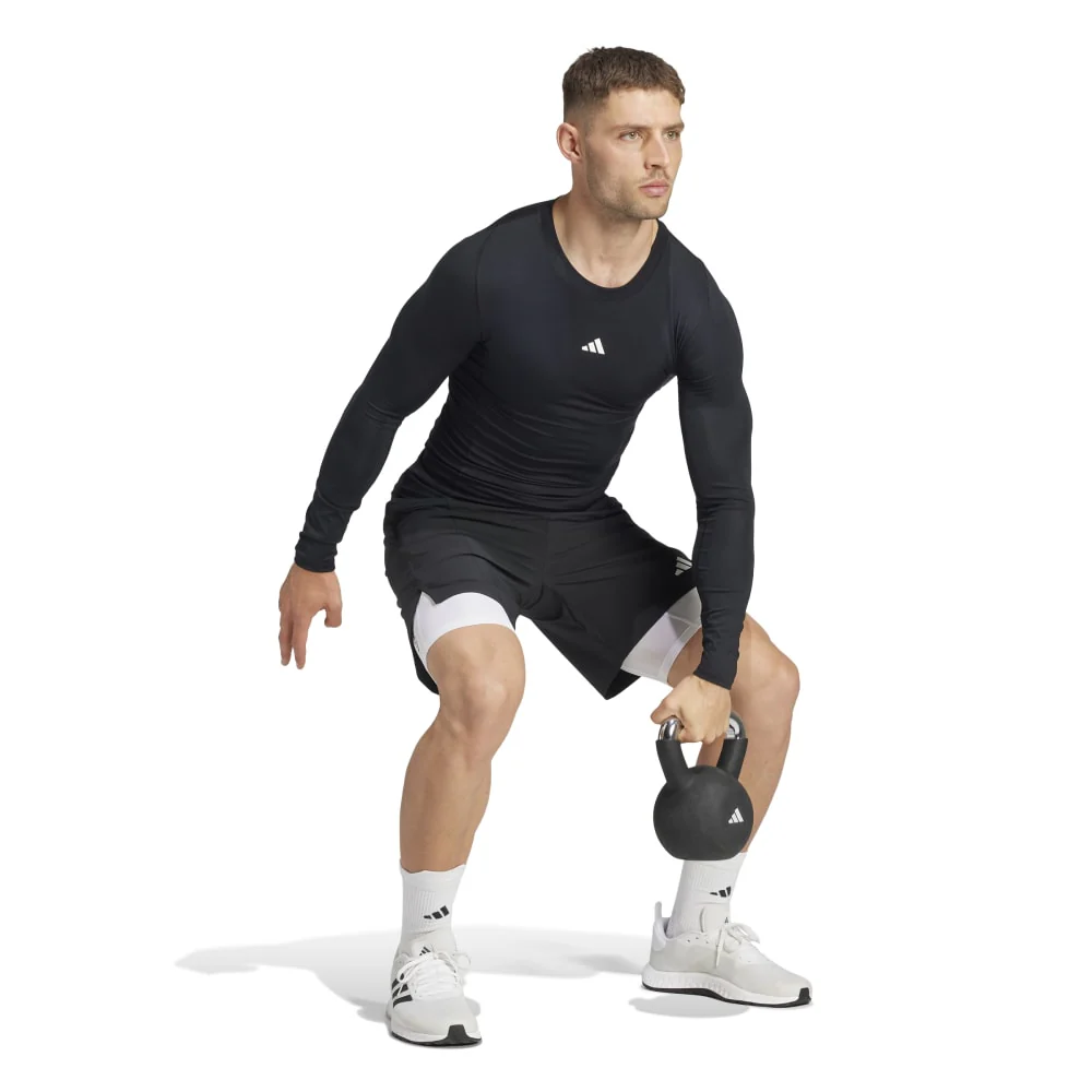 adidas TECHFIT Compression Training Men's Long Sleeve Tee - Image 3