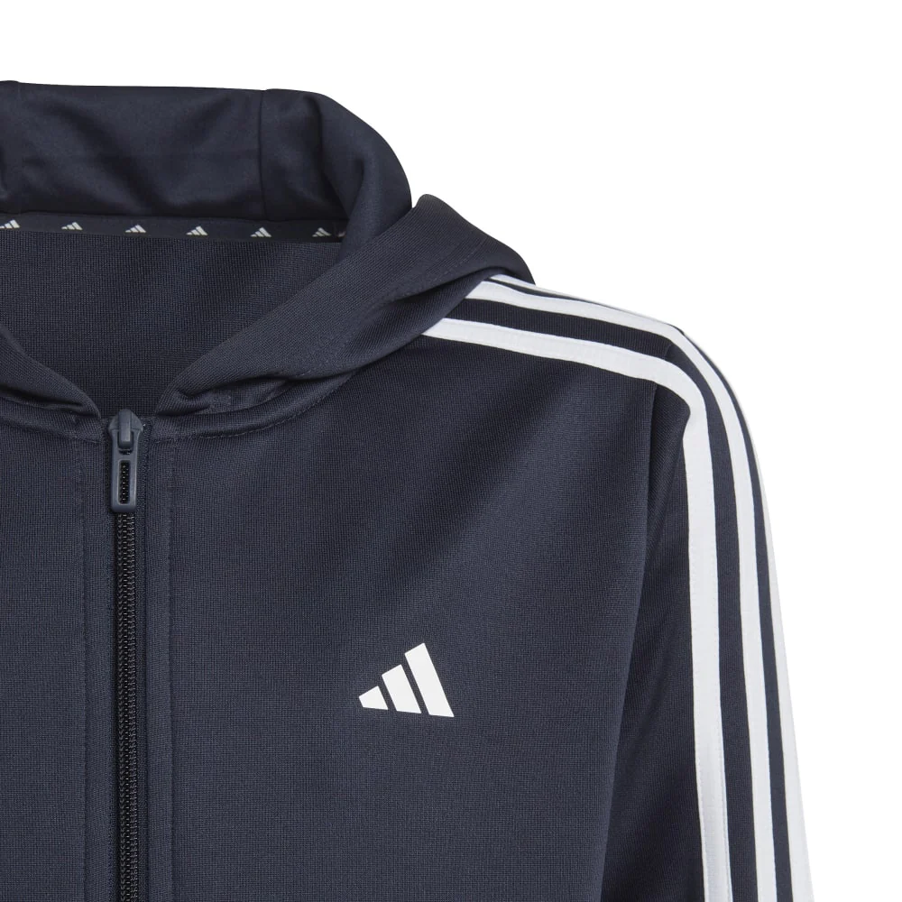 adidas Train Essentials Aeroready 3-Stripes Regular Fit Full Zip Kid's Hoodie - Image 3