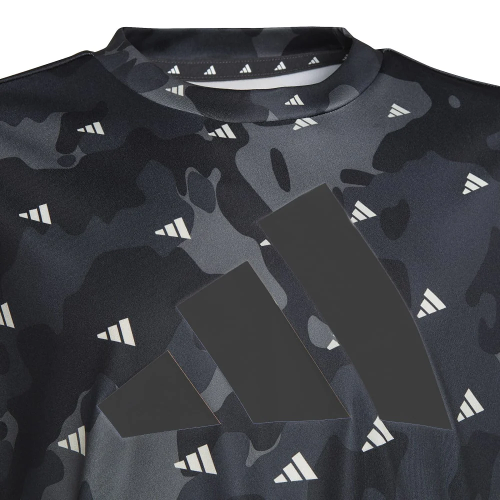 adidas Train Essentials All Over Print Kid's Tee - Image 3