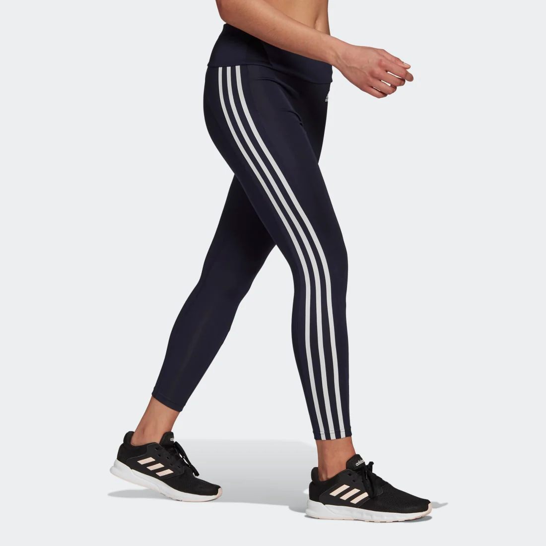 adidas designed to Move High-Rise 3-Stripes Women's Sport Tights - Image 3