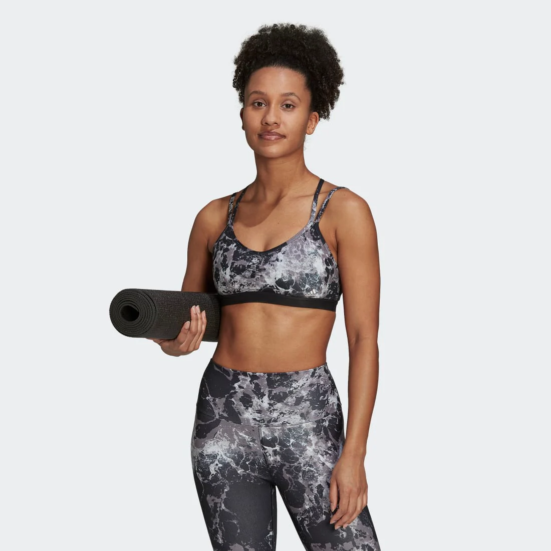 adidas Yoga Essentials Studio Light-Support Allover Print Women's Bra