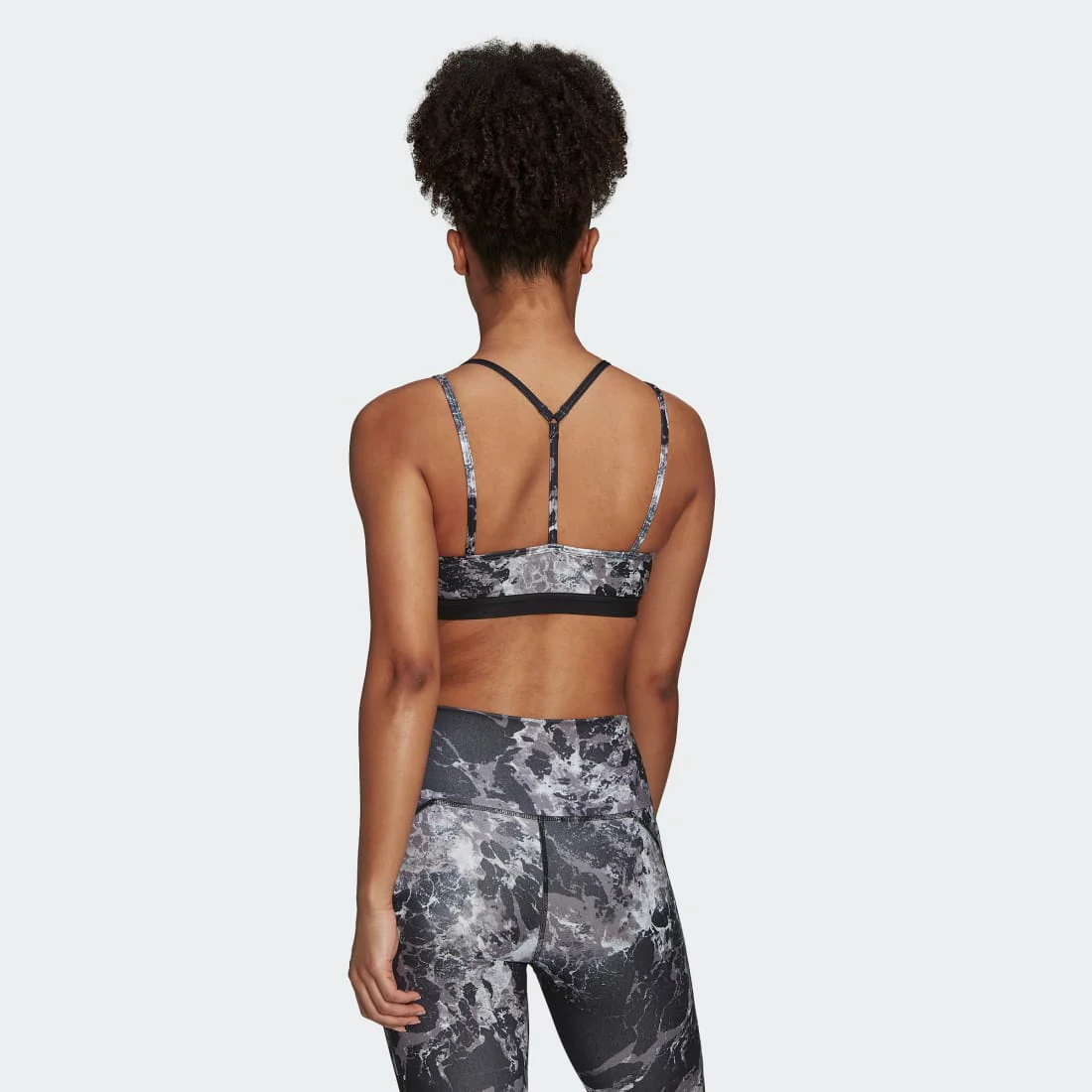 adidas Yoga Essentials Studio Light-Support Allover Print Women's Bra - Image 2