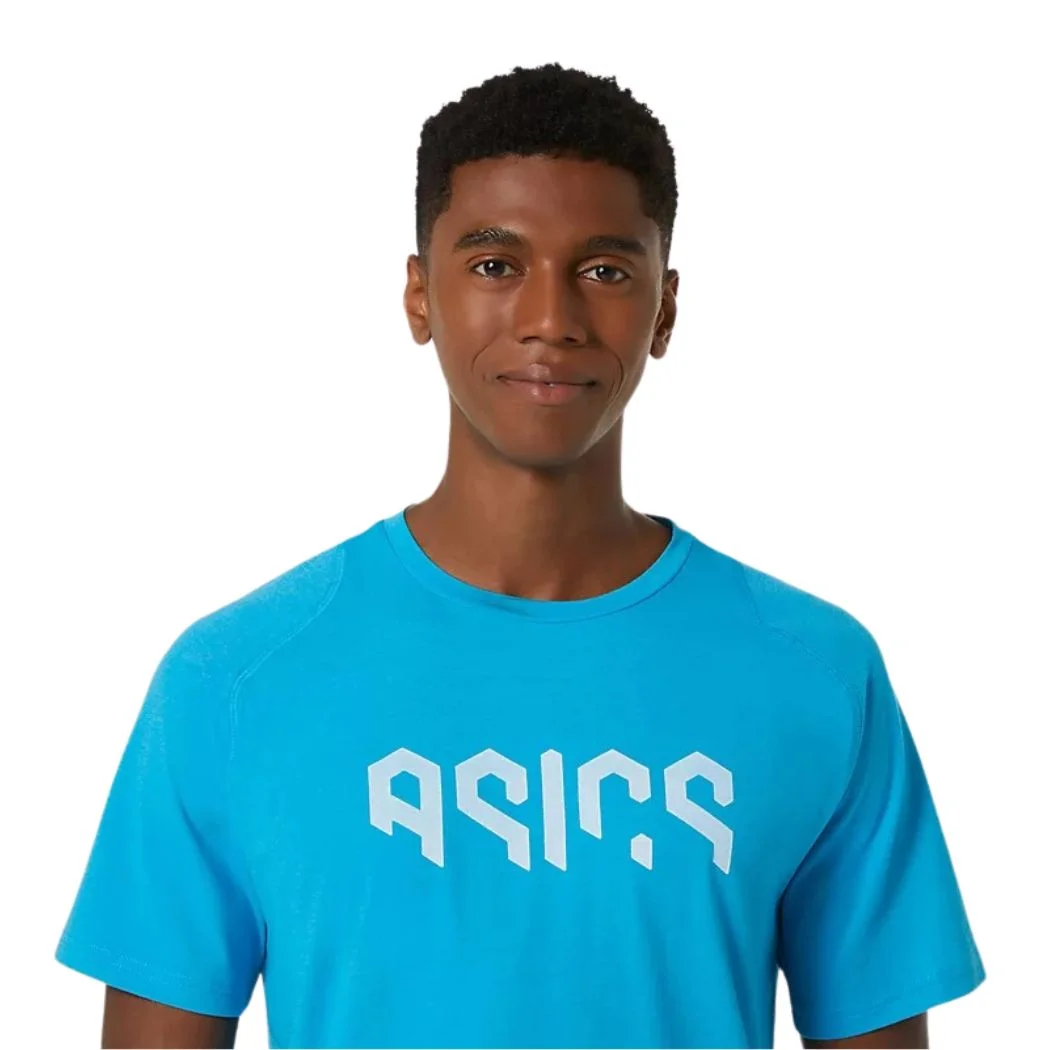 asics Hex Graphic Cotton Blend Men's Tee - Image 4