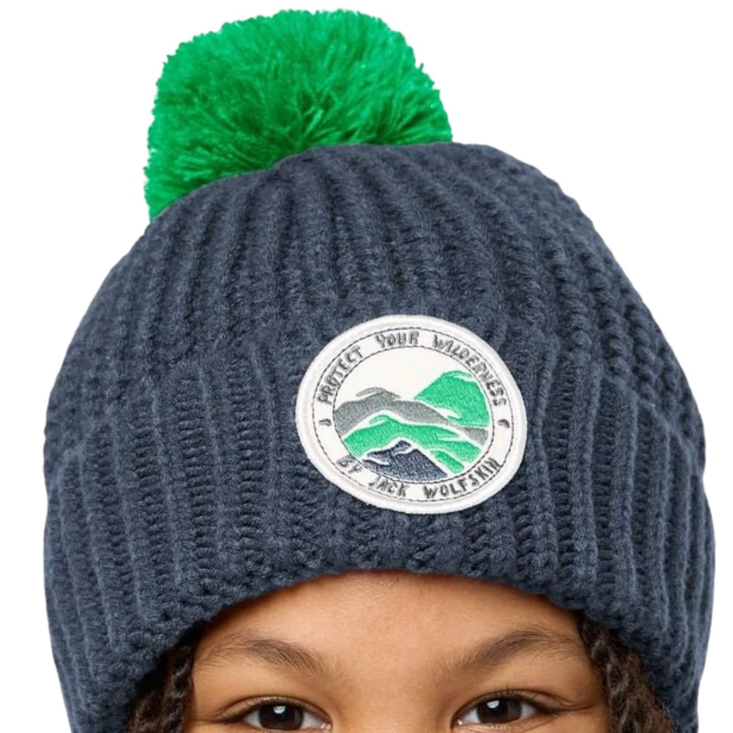 jack wolfskin Pompom Badge Kids Beanie - Image 3