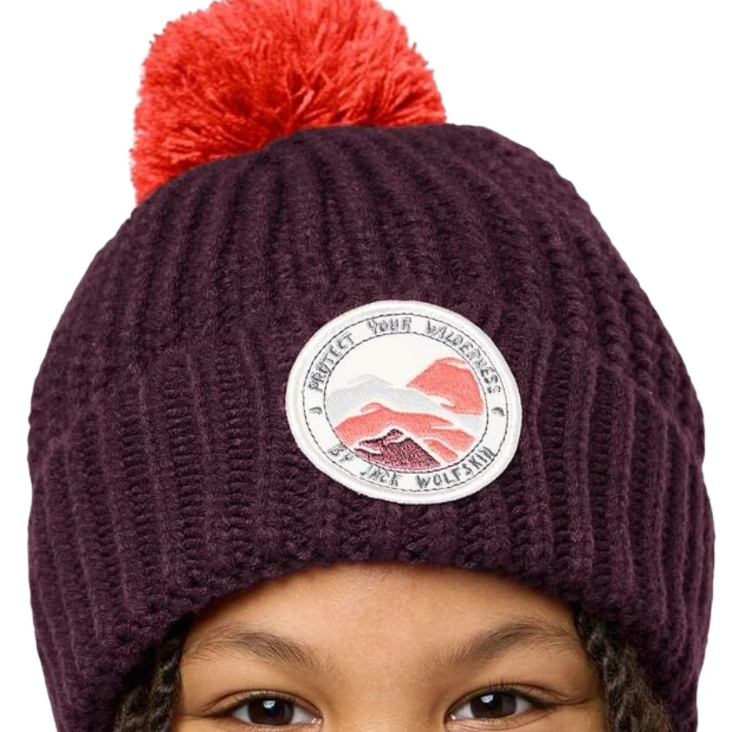 jack wolfskin Pompom Badge Kids Beanie - Image 3