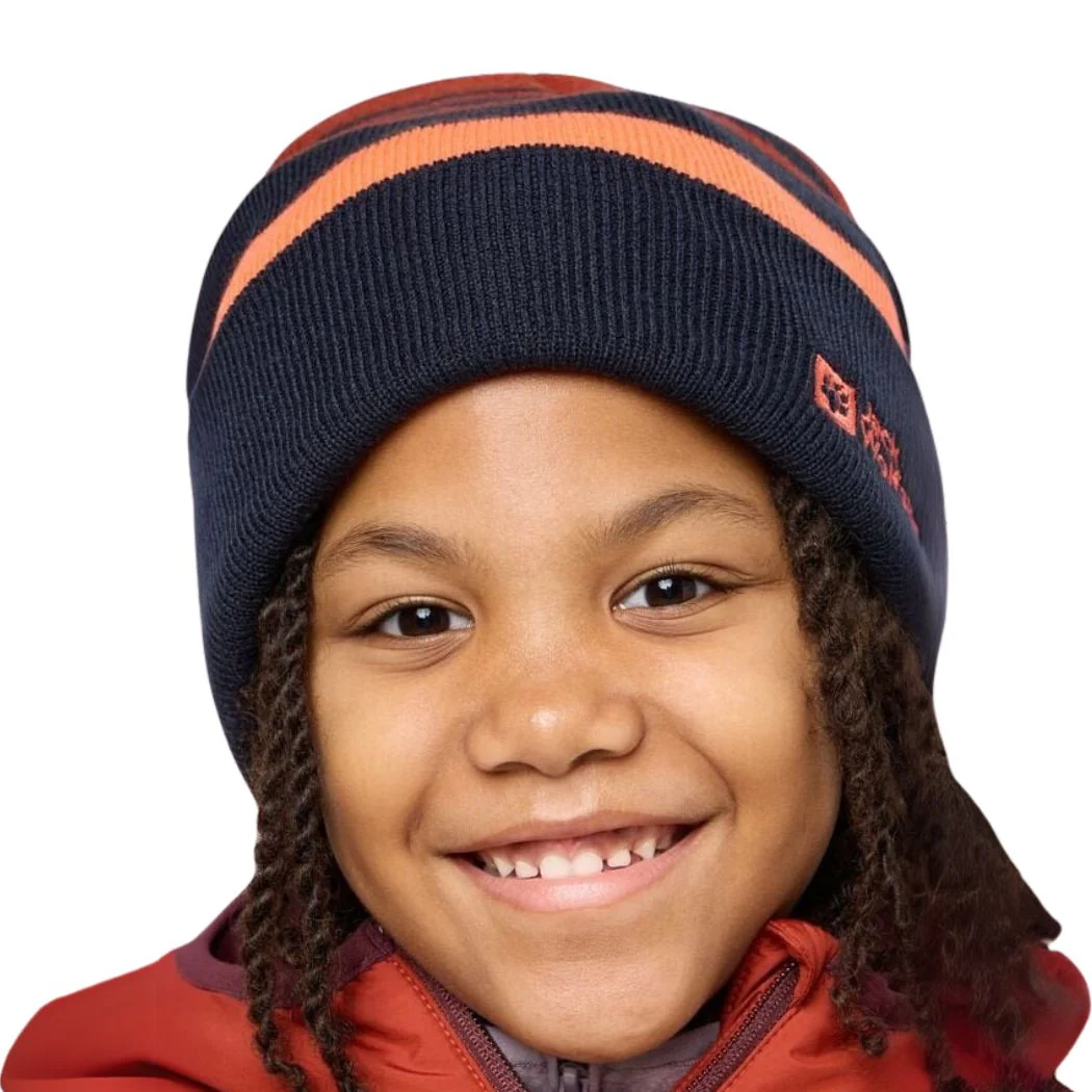 jack wolfskin Stripy Knit Kids Beanie - Image 3