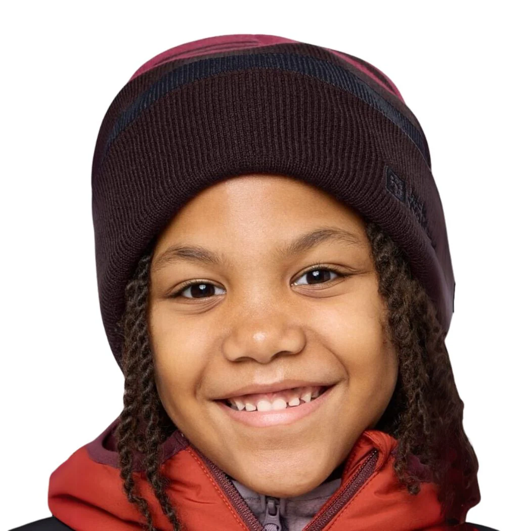 jack wolfskin Stripy Knit Kids Beanie - Image 2